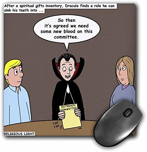 3dRose Dracula Kilise Sosyal Yardım Komitesinde - Mouse Pad, 8'e 8 (mp_2599_1)