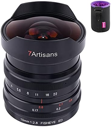 7 zanaatkarlar 10mm F2.8 Ultra Geniş Balıkgözü Lens, 178° Görüş Açısına Sahip Tam Çerçeve Aynasız Lens Sony E-Mount