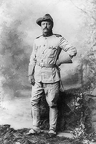 Albay Teddy Roosevelt Rough Riders Üniforma 8x12 Gümüş Halide Fotoğraf Baskısı