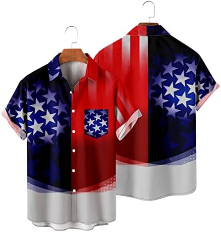 Bmısegm Yaz erkek t-shirtleri Erkek Bağımsızlık Günü Bayrağı 3D Dijital Baskı Kişiselleştirilmiş Moda Yaka T Shirt