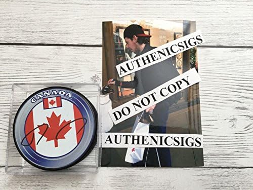 Ryan Johansen İmzalı Kanada Takımı Hokey Diski İmzalı KANIT a-İmzalı NHL Diskleri
