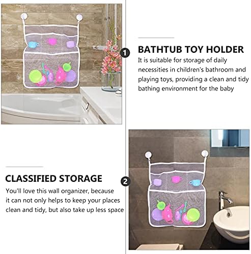 Zerodeko 3 Takım Banyo Oyuncak Organizatör Örgü Depolama Organizatör Bebek Duş Oyuncakları Küvet Net Çanta