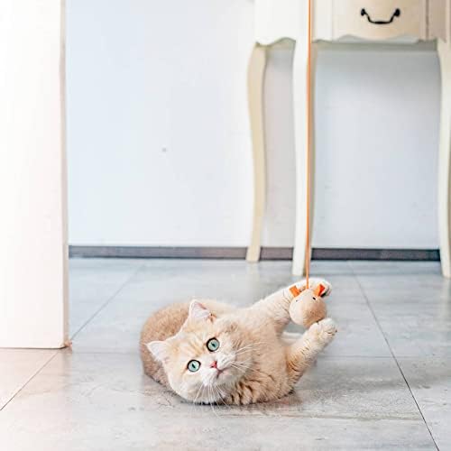 MİAOXSEN Kedi Oyuncak Fare Kapı Asılı Catnip Jingly Çan Kedi Kapı Çerçevesi İnteraktif Çiğnemek Oyuncak Kapalı Kediler