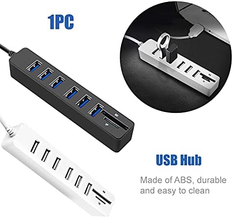 USB Hub, evrensel Ultra İnce Veri Hub 6 Port USB 2.0 Hub Çok Fonksiyonlu Splitter, 60 cm Kablo ile 2.0 USB Uzatma