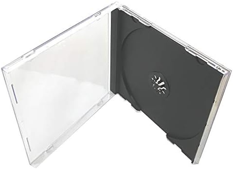 KEYIN Standart Siyah CD Mücevher Kutusu-Premium, 10'lu Paket