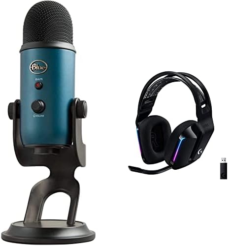 PC, Mac, Oyun, Kayıt, Akış ve Podcasting için Mavi Yeti USB'li Mikrofon + Süspansiyonlu Kafa Bandı, Lıghtsync RGB