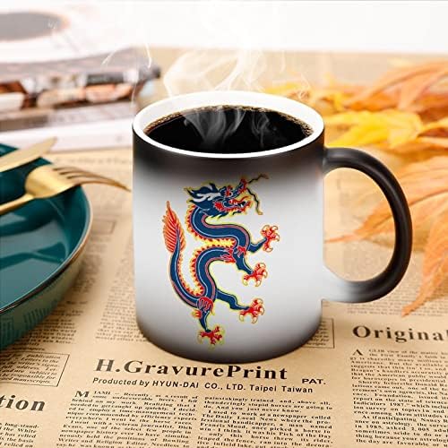 Çin ejderha kişiselleştirilmiş sihirli kupa renk değiştiren ısı değişen fincan ısıya duyarlı özel kahve kupa