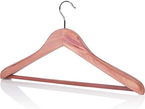 Neaties Kırmızı Sedir Büyük Elbise Askıları | 2 Düz Çubuklu / 360° Derece Dönebilen Kancalı ve Pürüzsüz Yüzeyli /