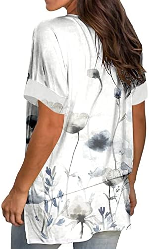 bayan paskalya gömlek komik Sevimli Kadınlar İçin Üstleri Kadın Rahat Moda V Boyun Kısa Kollu Üst Çiçek Baskı T Shirt
