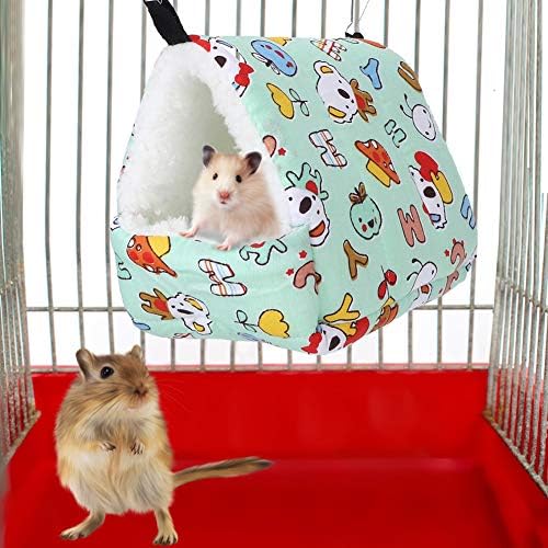 Kadimendium Hamster Asılı Ev, Yeşil Uygun Pamuk Baskılı Kumaş Pratik Deformasyon kolay değil Hamster Asılı Ev Kullanımı