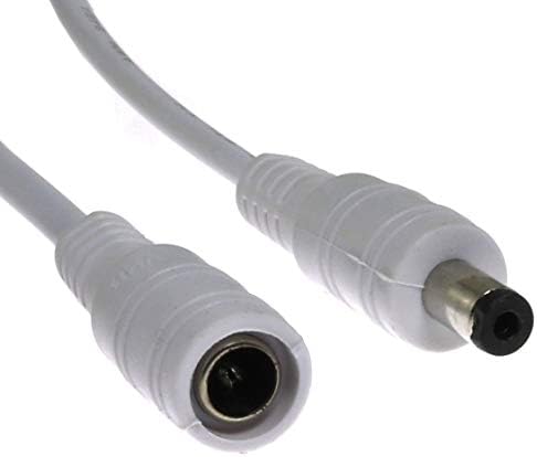 RLECS 3 adet ın-Line Güç Uzatma kablo tel ile Açma / Kapama,beyaz DC Erkek Dişi Fiş jack konnektörü Kablosu güvenlik
